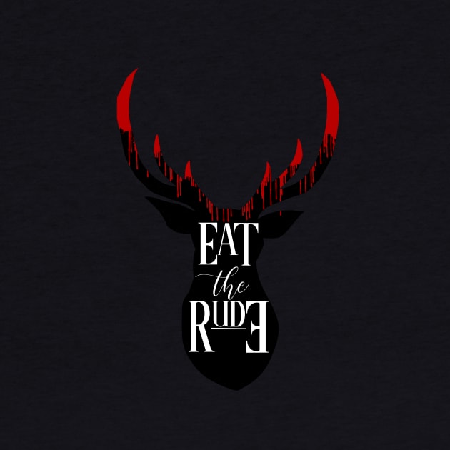 EAT THE RUDE [BLOOD STAG] by missfortune-art